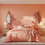 peach bedroom