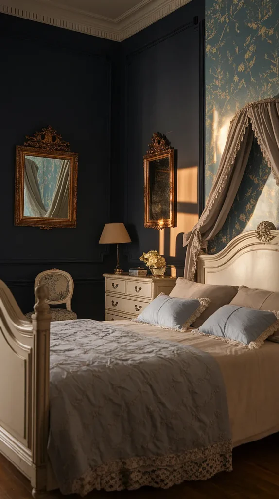 antique bedroom ideas blue