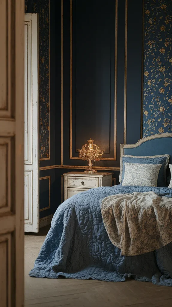 antique bedroom ideas blue