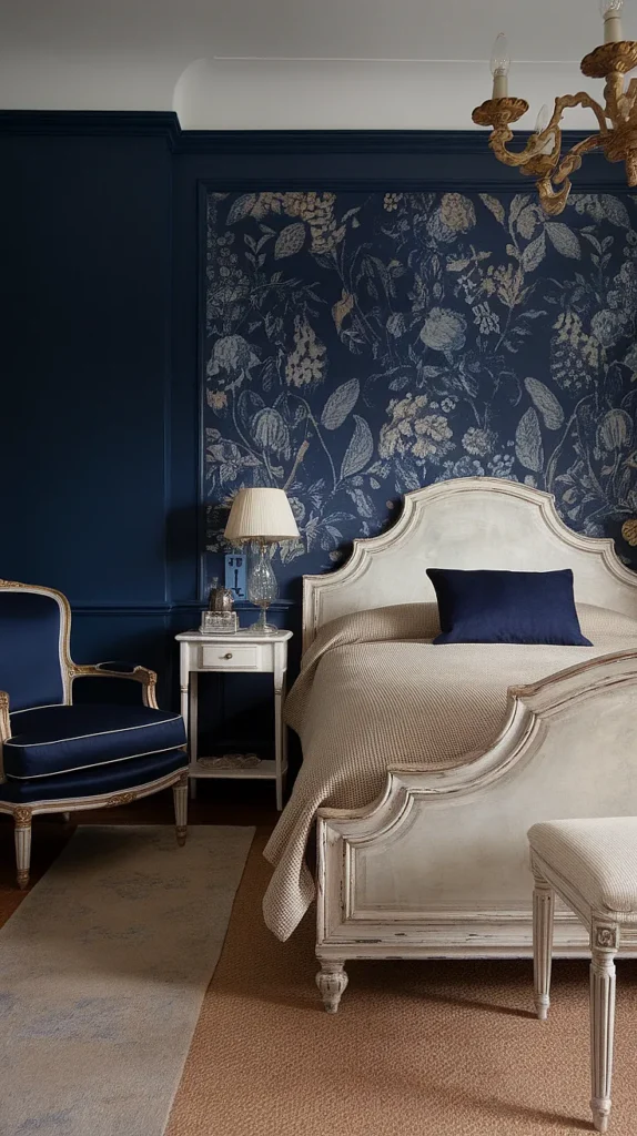 antique bedroom ideas blue