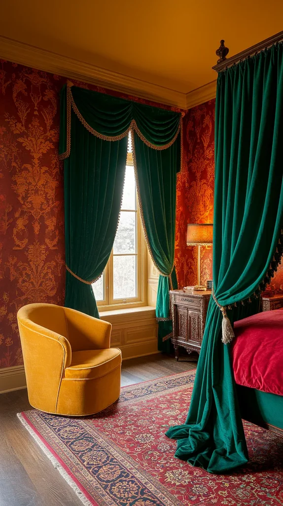 antique bedroom ideas colorful