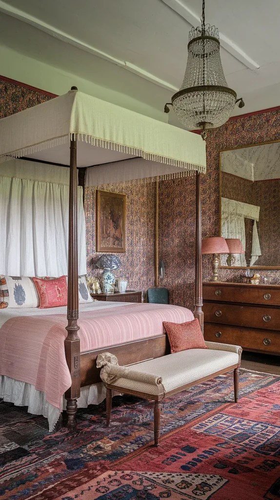 antique bedroom ideas colorful