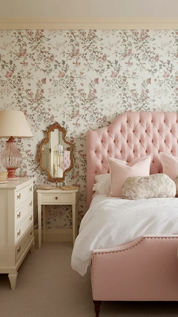 antique bedroom ideas pink