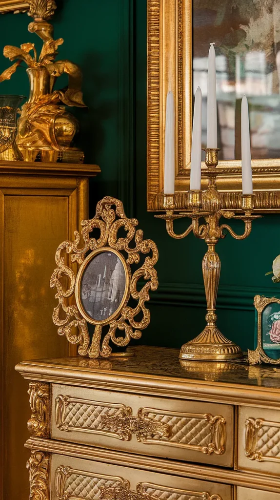 antique gold house décor