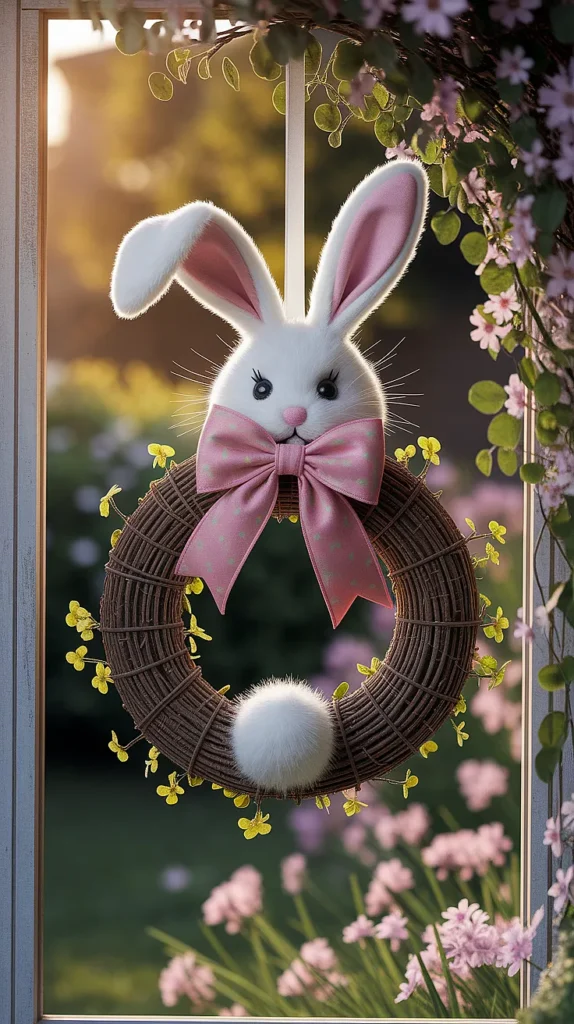 Bunny-Themed Wreath