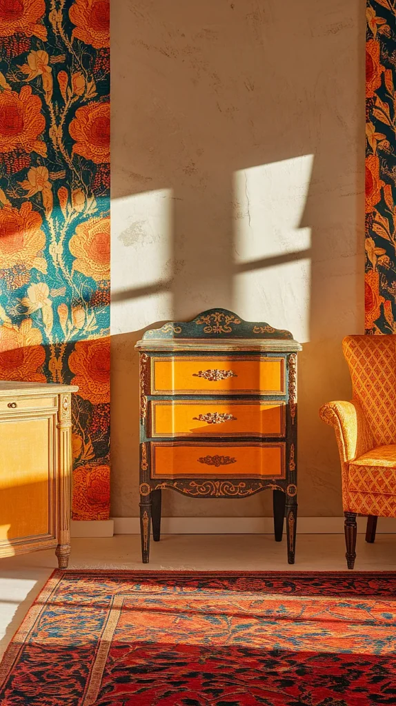colorful antique house décor