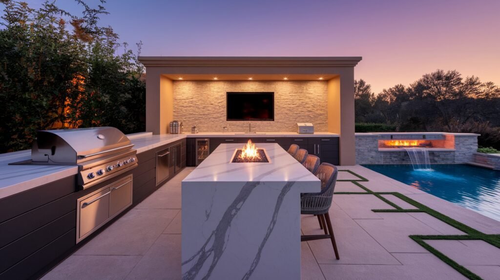 luxury outdoor kitchen
