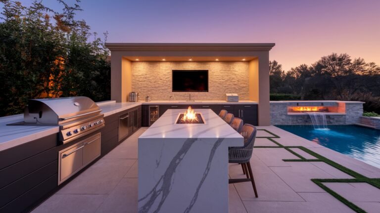 luxury outdoor kitchen