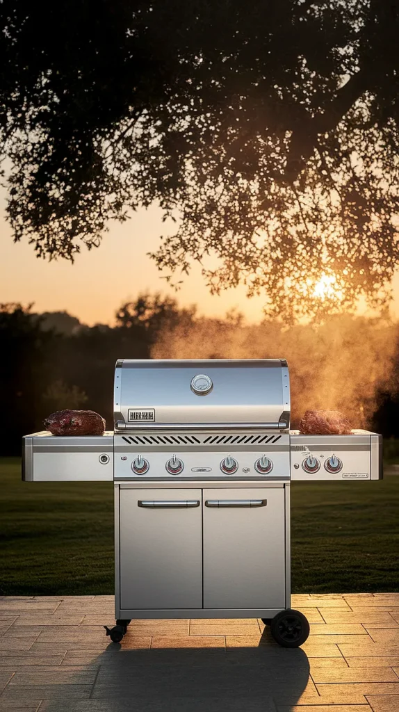 luxury outdoor kitchen grill