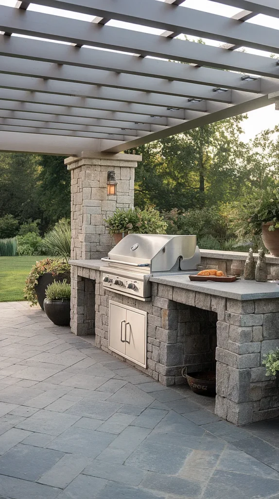 luxury outdoor kitchen patio