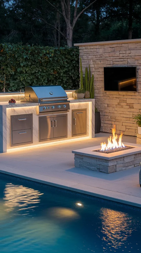 luxury outdoor kitchen