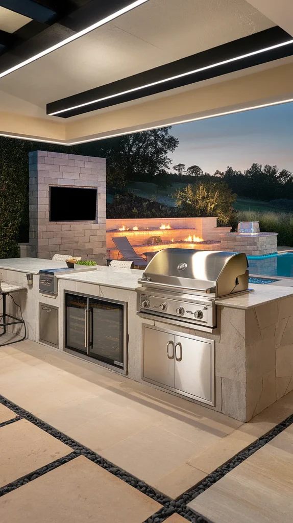 luxury outdoor kitchen