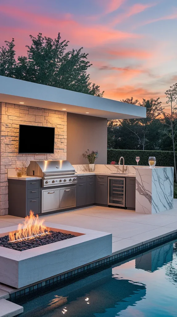 luxury outdoor kitchen