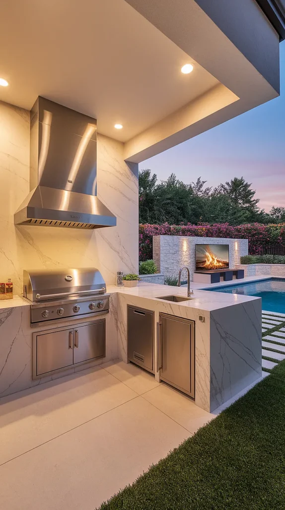 luxury outdoor kitchen