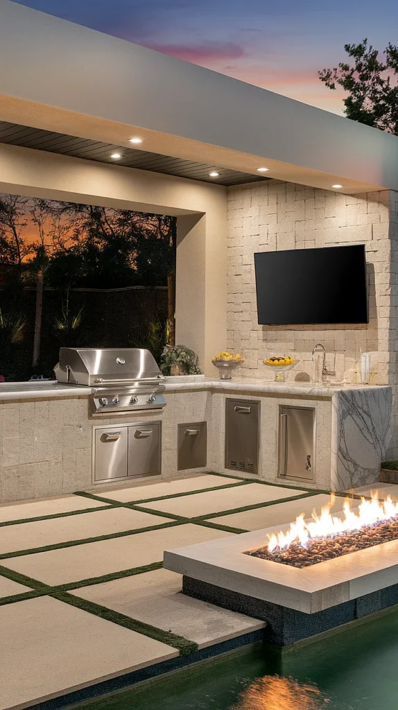 luxury outdoor kitchen