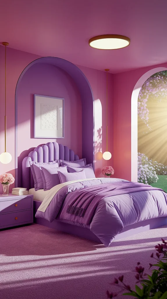 plum purple bedroom