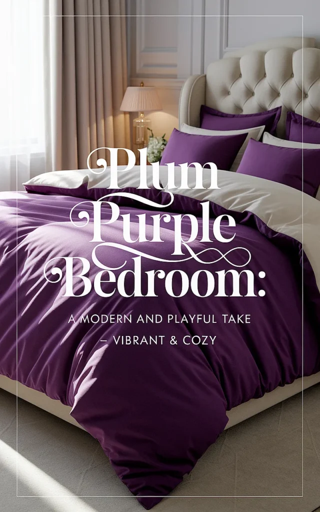plum purple bedroom