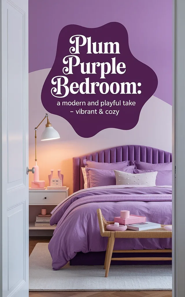plum purple bedroom