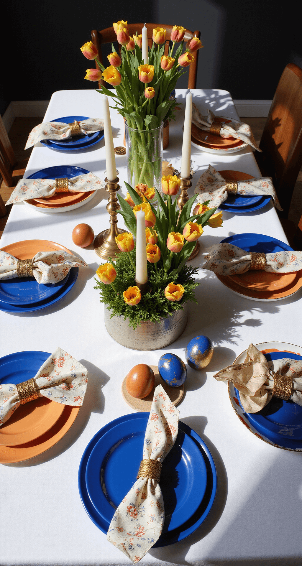 The Easter Table That'll Make Your Guests Actually Want to Linger (No Boring Beige Allowed) A vibrant spring Easter tablescape