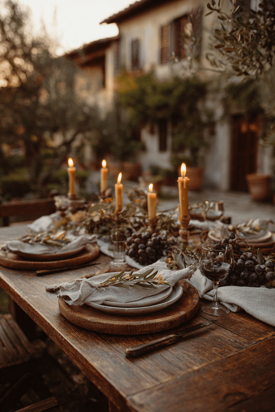27 Italian Table Decorations for a Cozy Tuscan Dinner Party