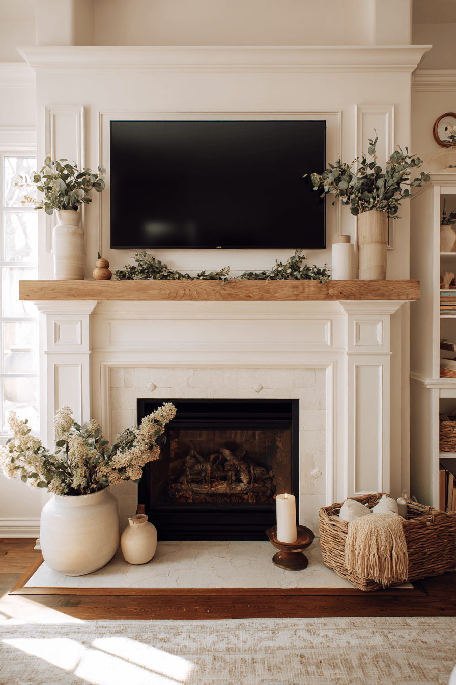 27 Mantle Decor Ideas With a TV for a Stylish Living Room