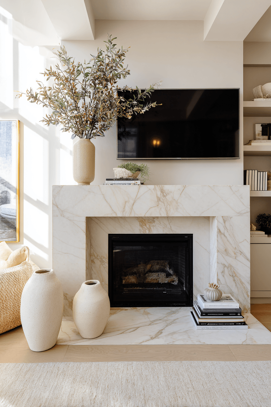 27 Mantle Decor Ideas With a TV for a Stylish Living Room