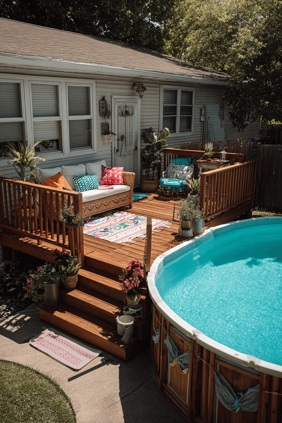 27 Above Ground Pool With Deck Off House Ideas for a Dreamy Backyard Oasis