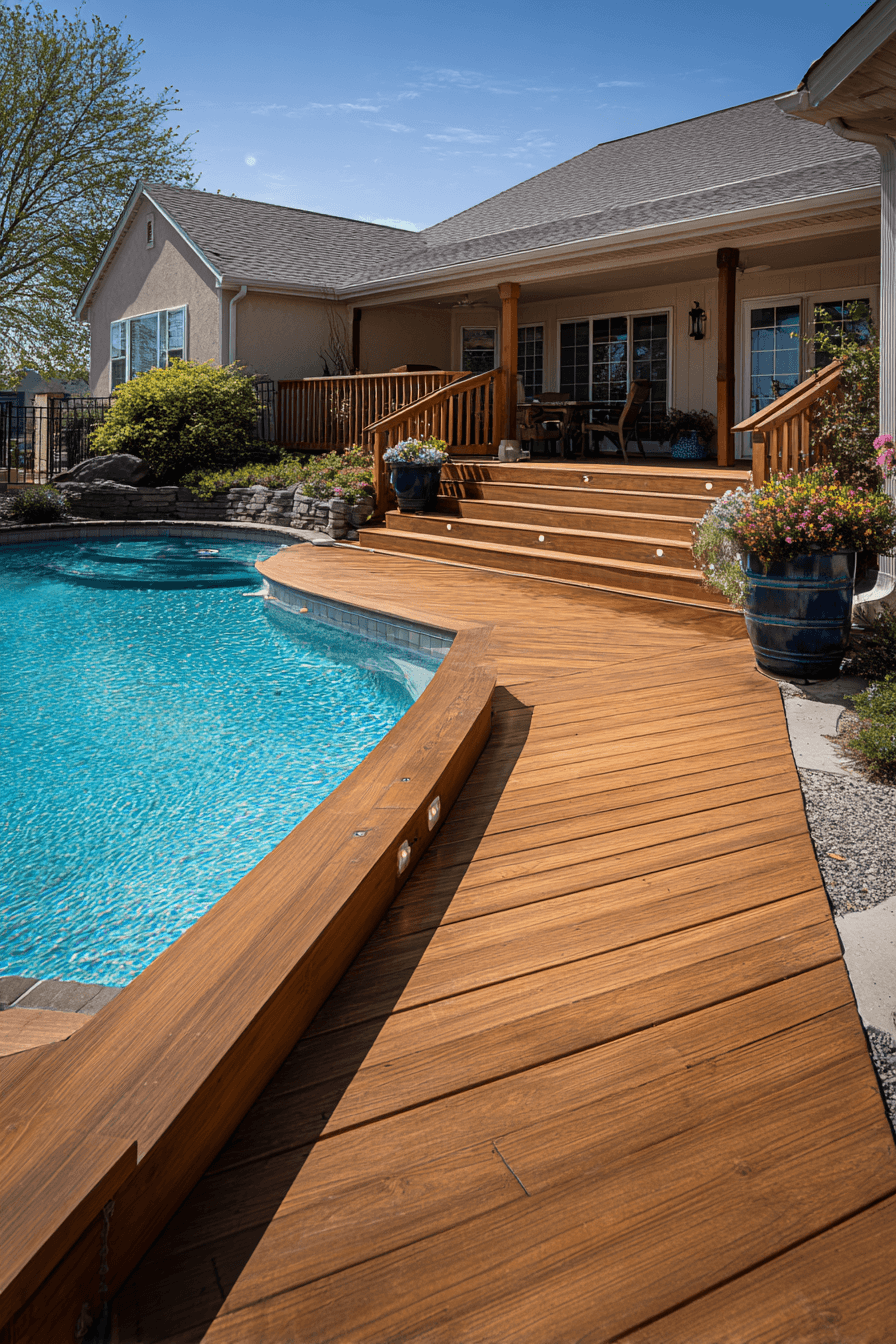 27 Above Ground Pool With Deck Off House Ideas for a Dreamy Backyard Oasis