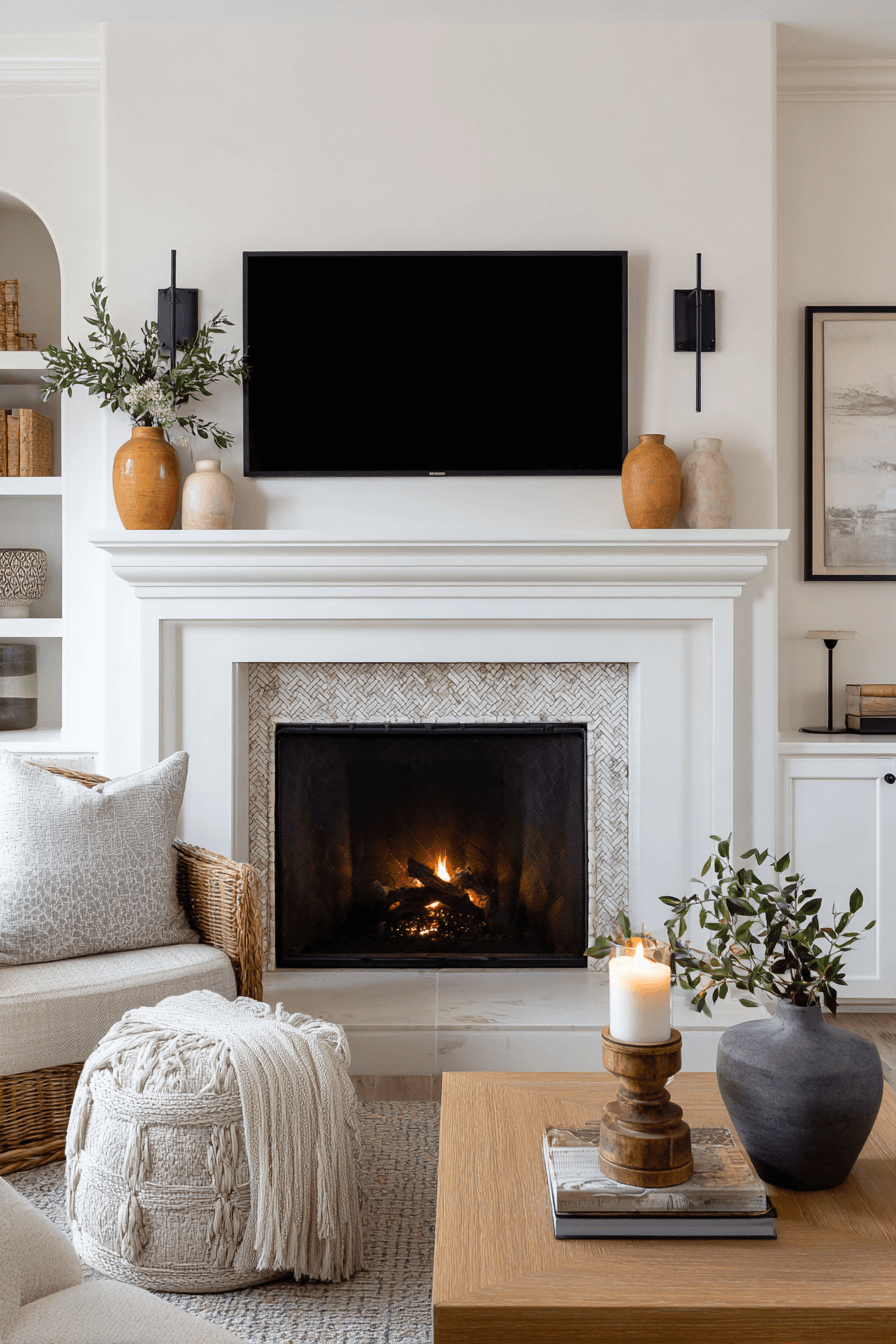 27 Mantle Decor Ideas With a TV for a Stylish Living Room