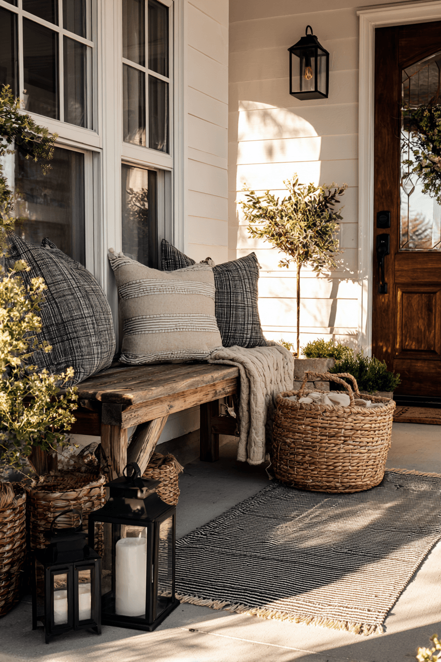27 Farmhouse Porch Decor Ideas for a Cozy Front Porch Refresh