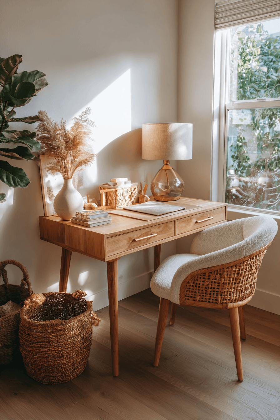27 Wooden Study Table Ideas for a Cozy and Organized Study Corner