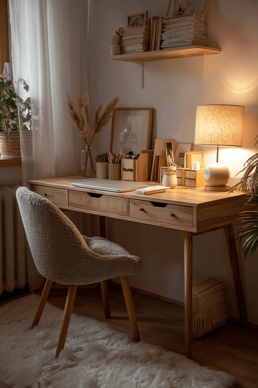 27 Wooden Study Table Ideas for a Cozy and Organized Study Corner