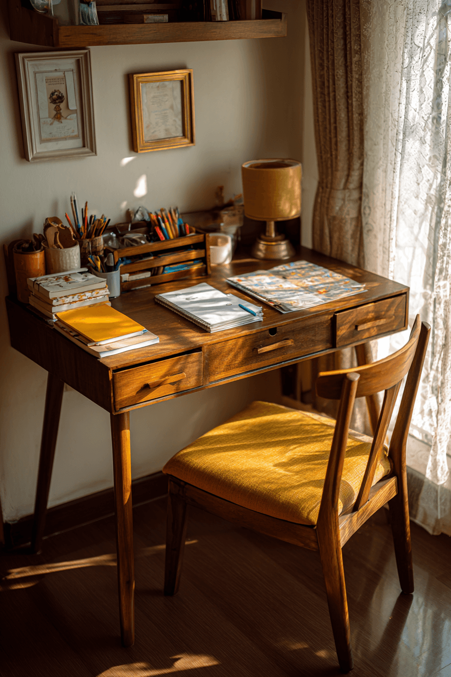 27 Wooden Study Table Ideas for a Cozy and Organized Study Corner