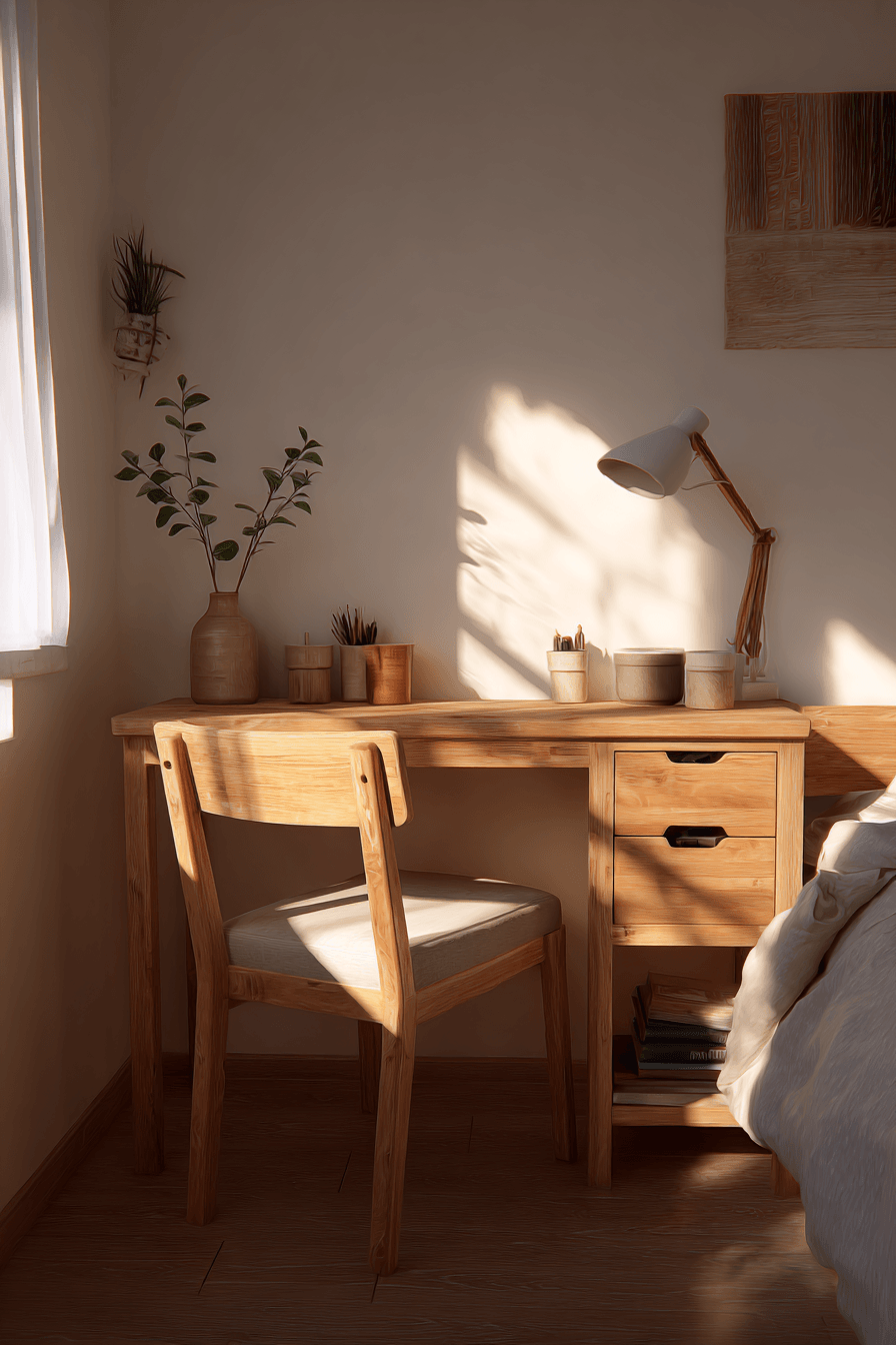 27 Wooden Study Table Ideas for a Cozy and Organized Study Corner