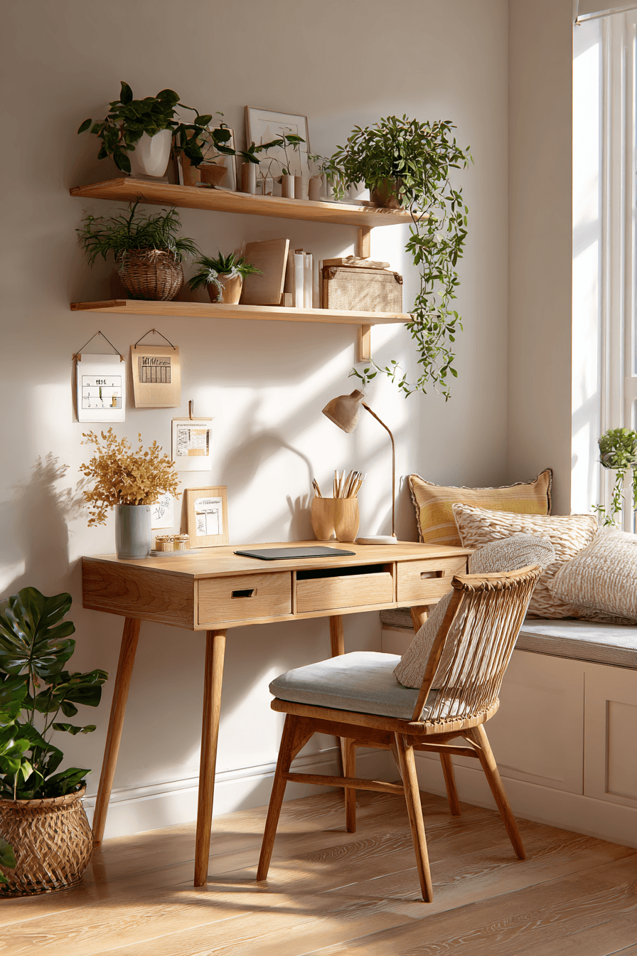 27 Wooden Study Table Ideas for a Cozy and Organized Study Corner